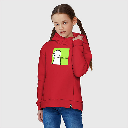 Детское худи оверсайз Dream boohoo cracker Minecraft / Красный – фото 3