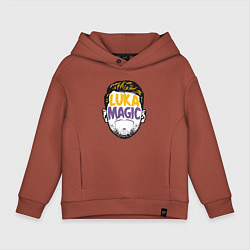 Толстовка оверсайз детская Luka magic face, цвет: кирпичный