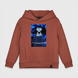 Толстовка оверсайз детская Sung Jinwoo, цвет: кирпичный