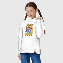 Толстовка оверсайз детская Winnie Pooh hugs, цвет: белый — фото 2