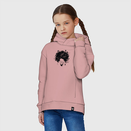 Детское худи оверсайз Spring girl / Пыльно-розовый – фото 3