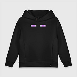 Толстовка оверсайз детская Enderman Minecraft, цвет: черный