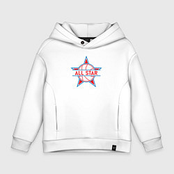 Толстовка оверсайз детская All-star basketball, цвет: белый