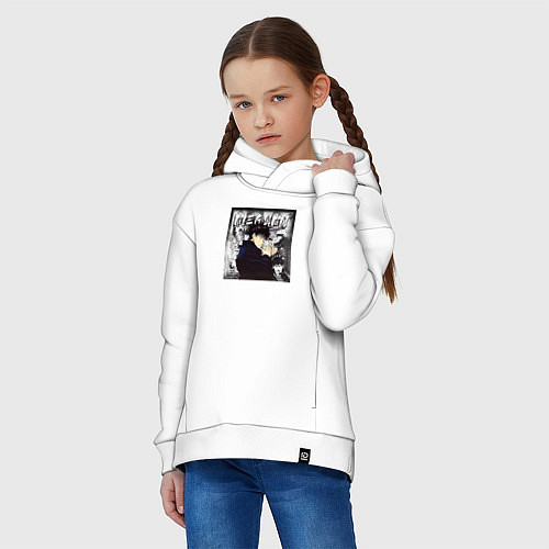 Детское худи оверсайз Мегуми магическая битва / Белый – фото 3