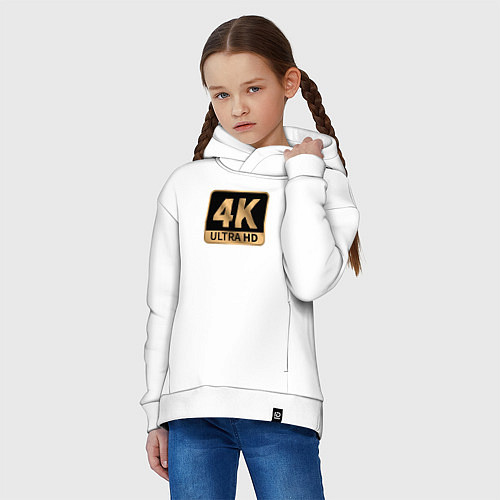 Детское худи оверсайз 4K Ultra высокое качество / Белый – фото 3