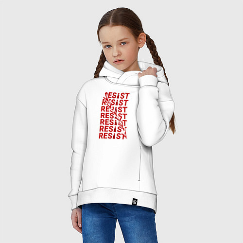 Детское худи оверсайз Resist - Рассказ служанки / Белый – фото 3
