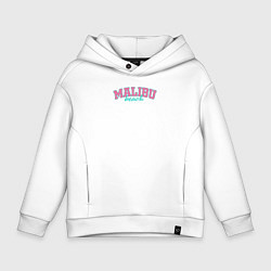 Толстовка оверсайз детская Malibu Beach text, цвет: белый
