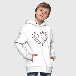 Толстовка оверсайз детская Святая святых - sancta sanctorum, цвет: белый — фото 2
