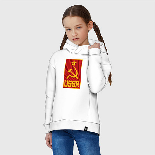 Детское худи оверсайз USSR style / Белый – фото 3