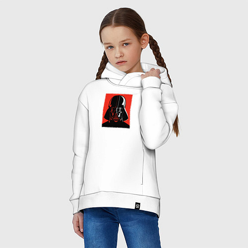 Детское худи оверсайз Дарт вейдер два цвета / Белый – фото 3