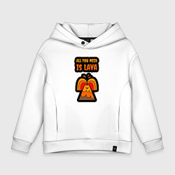 Детское худи оверсайз Всё что тебе нужно это лава