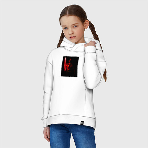 Детское худи оверсайз Вейдер с мечом во тьме / Белый – фото 3