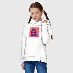 Толстовка оверсайз детская 2 часа спустя, цвет: белый — фото 2
