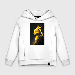 Толстовка оверсайз детская Pikachu, цвет: белый