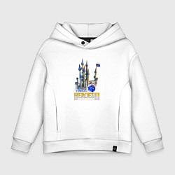 Толстовка оверсайз детская Heroes of might and magic 3 Tower, цвет: белый