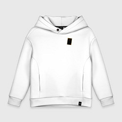 Толстовка оверсайз детская Урист: туз буби, цвет: белый