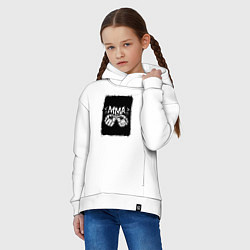 Толстовка оверсайз детская Сила кулаков ММА, цвет: белый — фото 2