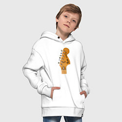Толстовка оверсайз детская Guitar Fender Stratocaster, цвет: белый — фото 2