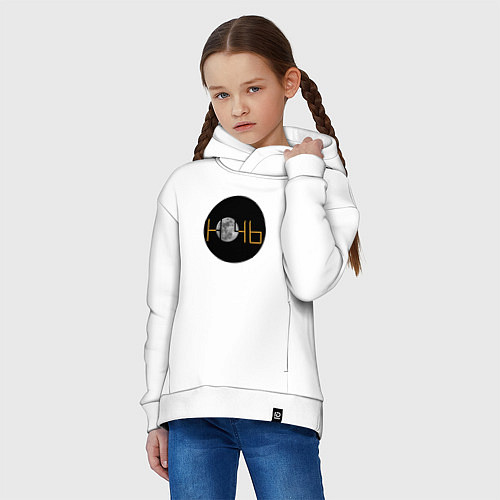 Детское худи оверсайз Ночь и луна в ар деко стиле / Белый – фото 3