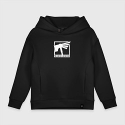 Толстовка оверсайз детская Warhammer logo, цвет: черный