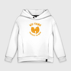 Толстовка оверсайз детская Wu-Tang protect ya neck, цвет: белый