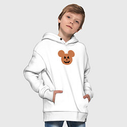Толстовка оверсайз детская Halloween boy, цвет: белый — фото 2