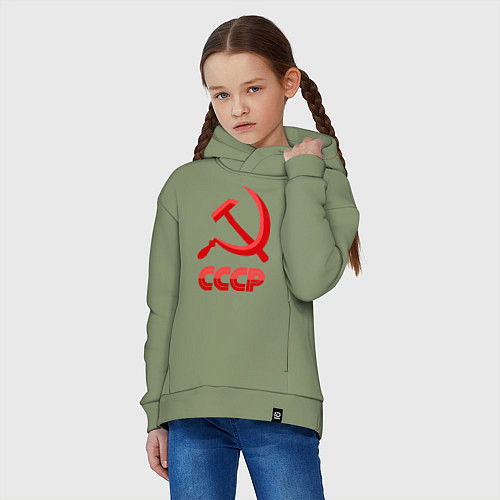 Детское худи оверсайз СССР Логотип / Авокадо – фото 3
