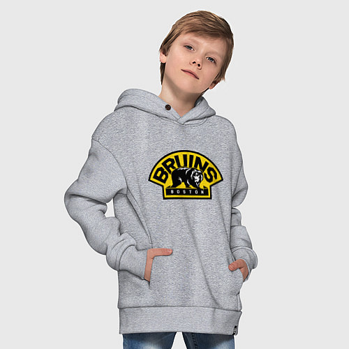 Детское худи оверсайз HC Boston Bruins Label / Меланж – фото 4