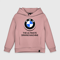 Толстовка оверсайз детская BMW Driving Machine, цвет: пыльно-розовый