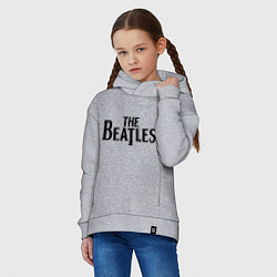 Толстовка оверсайз детская The Beatles, цвет: меланж — фото 2
