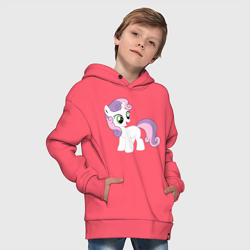 Детское худи оверсайз Пони Крошка Бель / Коралловый – фото 4