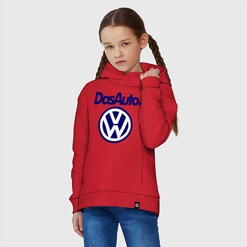 Детское худи оверсайз Volkswagen Das Auto / Красный – фото 3