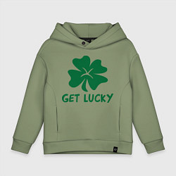 Толстовка оверсайз детская Get lucky, цвет: авокадо