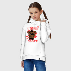 Толстовка оверсайз детская I Survived Five Night, цвет: белый — фото 2