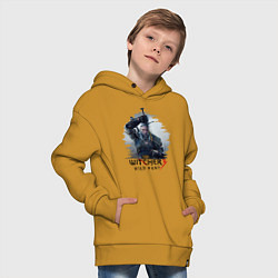Толстовка оверсайз детская The Witcher 3, цвет: горчичный — фото 2