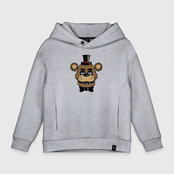 Толстовка оверсайз детская Freddy FNAF, цвет: меланж