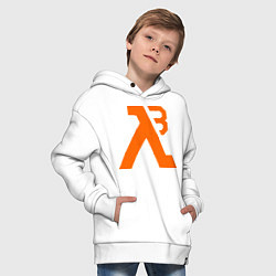 Толстовка оверсайз детская Half-Life 3: Orange, цвет: белый — фото 2