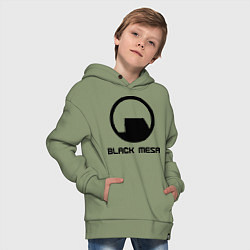 Толстовка оверсайз детская Black Mesa: Logo, цвет: авокадо — фото 2