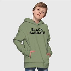 Толстовка оверсайз детская Black Sabbath, цвет: авокадо — фото 2