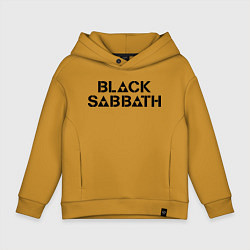 Толстовка оверсайз детская Black Sabbath, цвет: горчичный