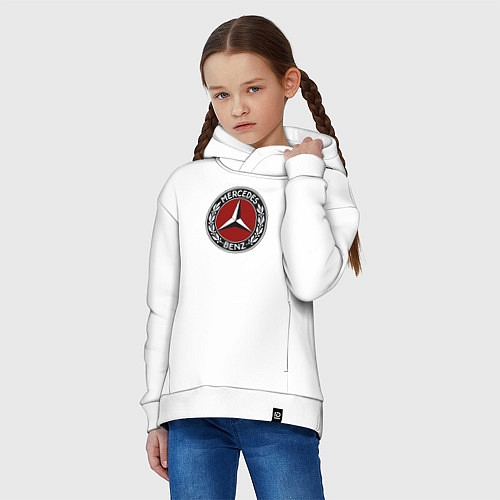 Детское худи оверсайз Mercedes-Benz / Белый – фото 3