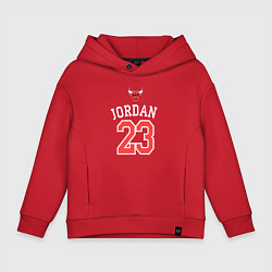 Толстовка оверсайз детская Jordan 23, цвет: красный