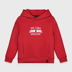 Толстовка оверсайз детская PFC CSKA Moscow, цвет: красный