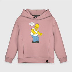 Толстовка оверсайз детская D'oh mood, цвет: пыльно-розовый