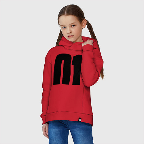 Детское худи оверсайз Миша 01 / Красный – фото 3