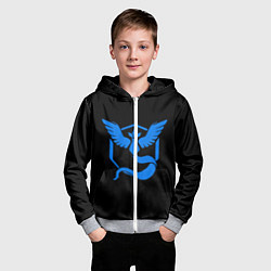 Толстовка на молнии детская Pokemon Blue Team, цвет: 3D-меланж — фото 2