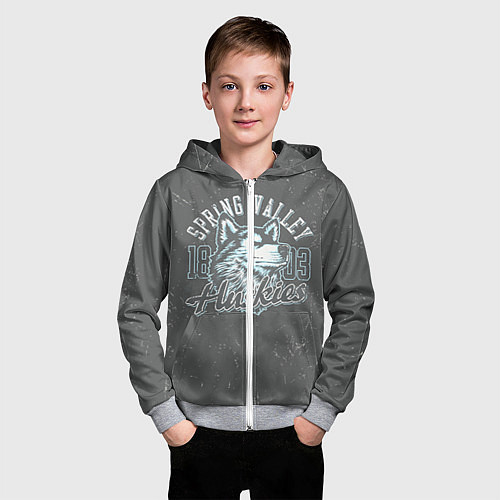 Детская толстовка на молнии Team t-shirt 5 / 3D-Меланж – фото 3