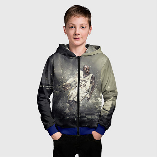 Детская толстовка на молнии Kobe Bryant / 3D-Синий – фото 3