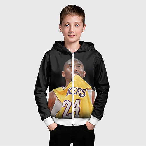 Детская толстовка на молнии Kobe Bryant / 3D-Белый – фото 3