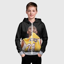 Толстовка на молнии детская Kobe Bryant, цвет: 3D-меланж — фото 2